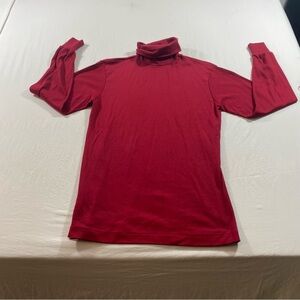 Lands' End Rich Red Turtleneck Top long sleeve winter Top
